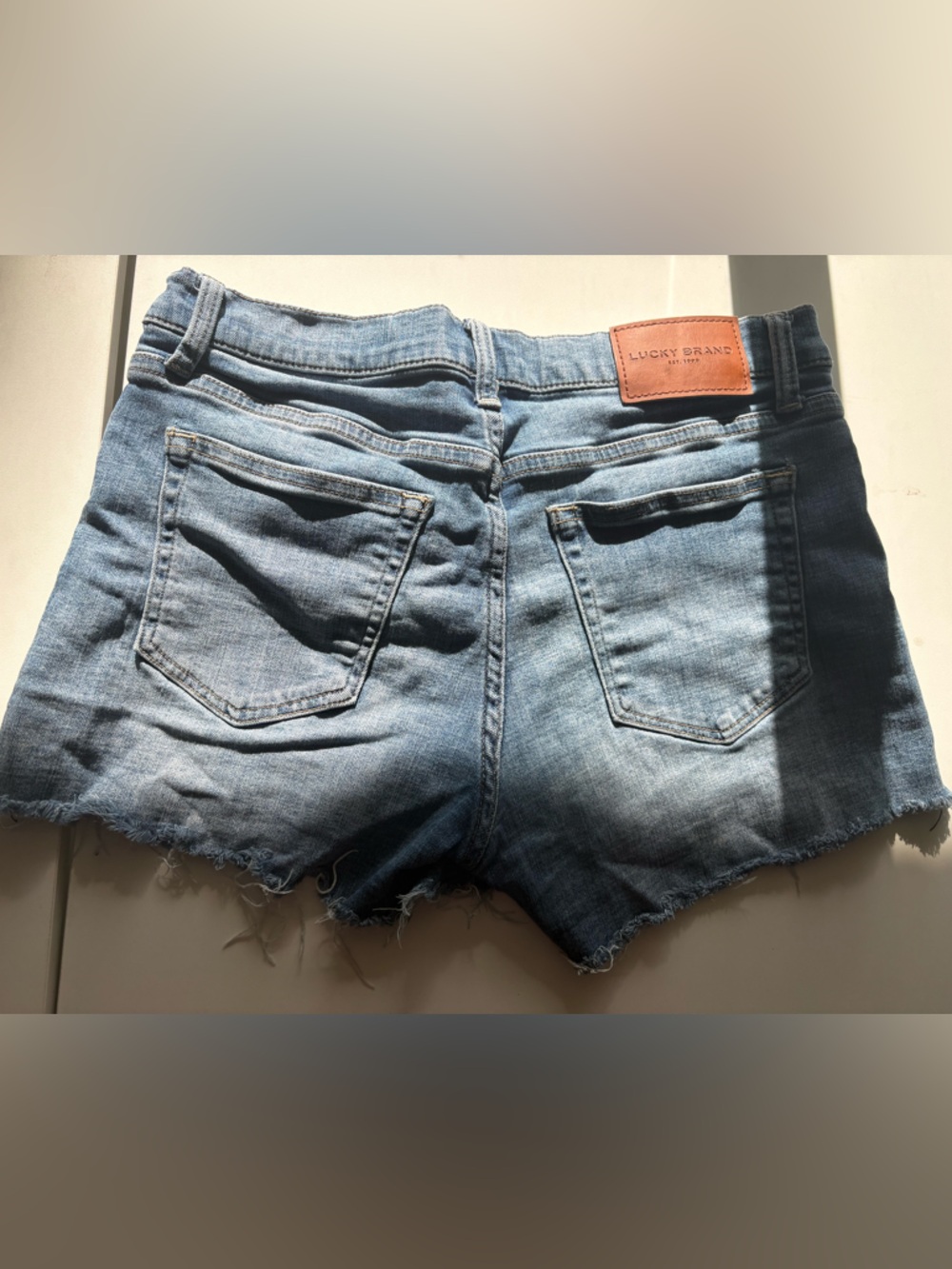 Lucky Brand Denim Cutoff Shorts–Frayed Hem - Picture 5 of 8